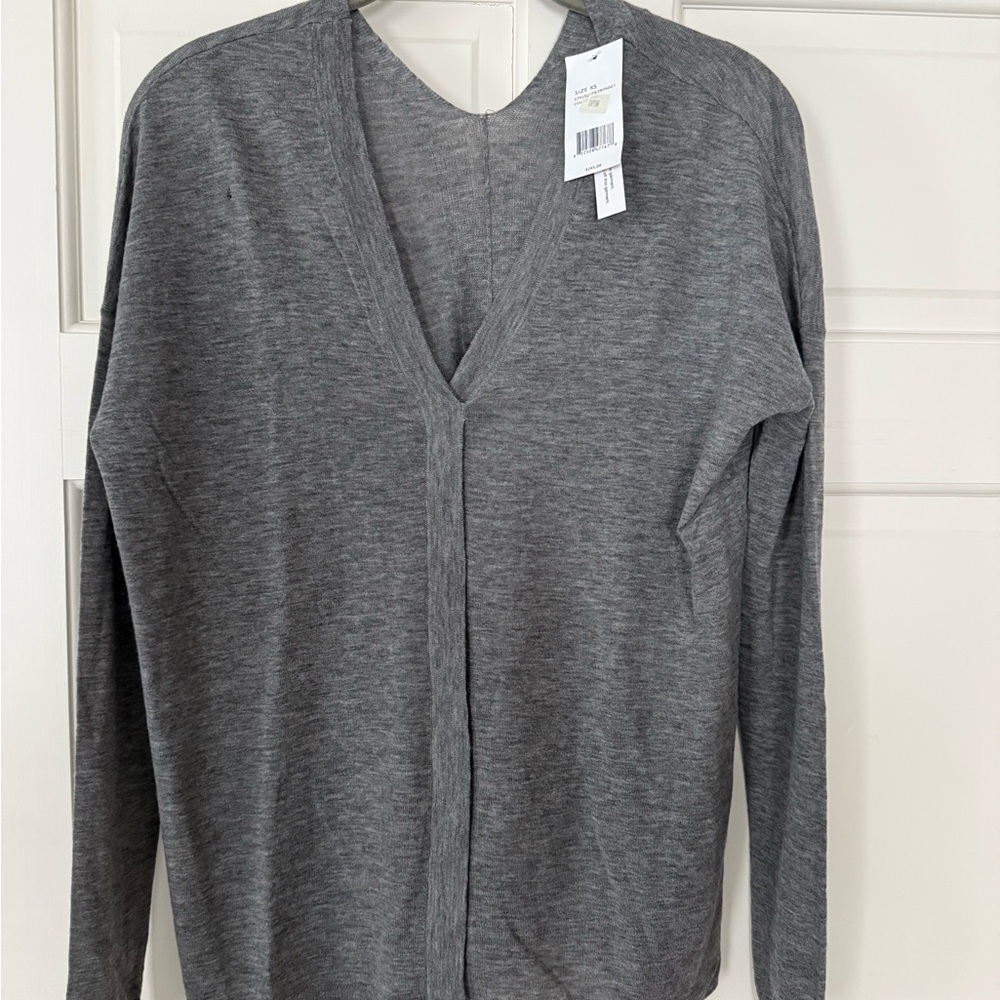 New!! Vince Gray V-Neck Lightweight Sweater